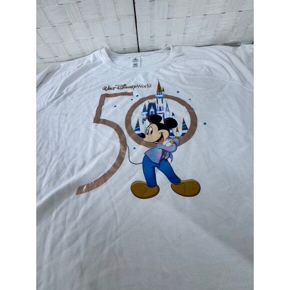 "Disney" Walt Disney World 50Th Anniversary SZ 2X Mickey Mouse Whimsical Top - Picture 5 of 12